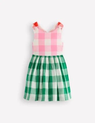 Harper Cross-Back Dress Gingham Hotchpotch