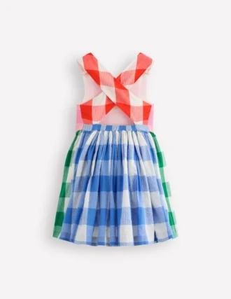 Harper Cross-Back Dress Gingham Hotchpotch