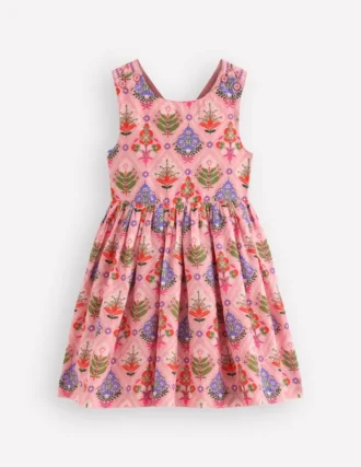 Harper Cross-Back Dress Multi Diamond Floral