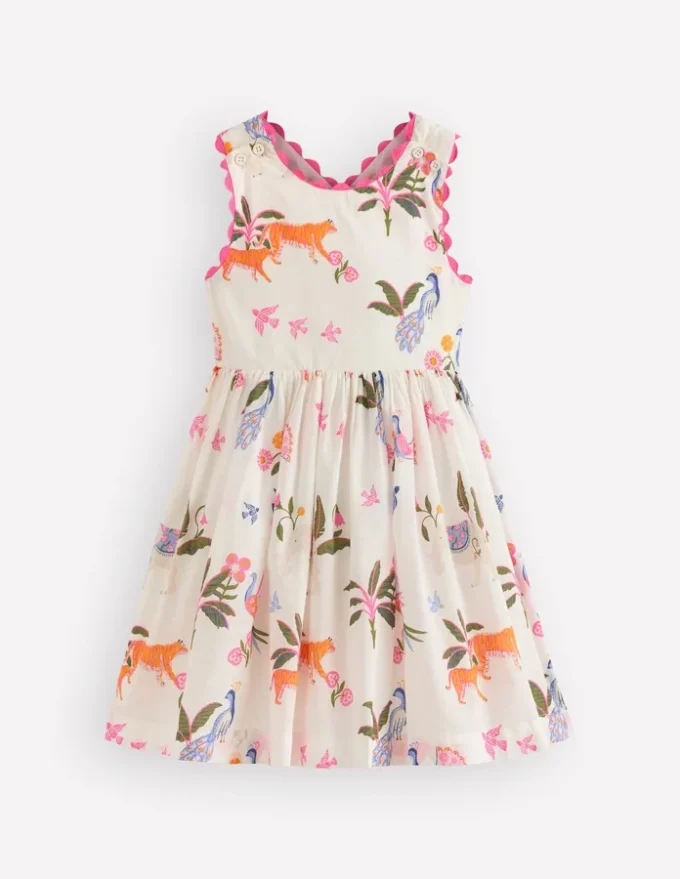 Harper Cross-Back Dress Soft Ivory Jungle Harper Cross-Back Dress Soft Ivory Jungle