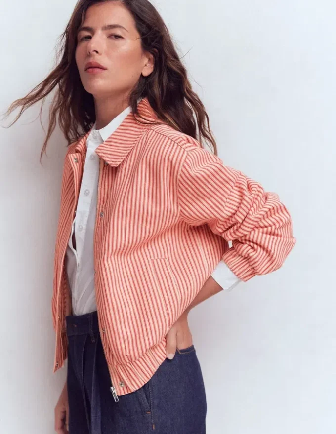 Harrington Jacket Red Tram Stripe