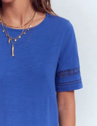 Hattie Jersey T-shirt Dress Denim Blue