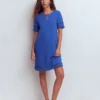 Hattie Jersey T-shirt Dress Denim Blue Hattie Jersey T-shirt Dress Denim Blue