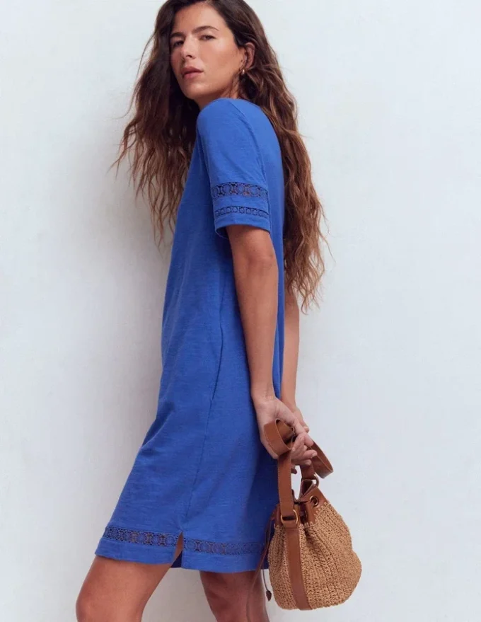 Hattie Jersey T-shirt Dress Denim Blue Hattie Jersey T-shirt Dress Denim Blue