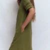 Hattie Jersey T-shirt Dress Olive Hattie Jersey T-shirt Dress Olive