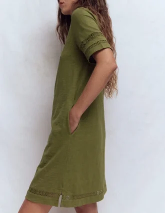 Hattie Jersey T-shirt Dress Olive