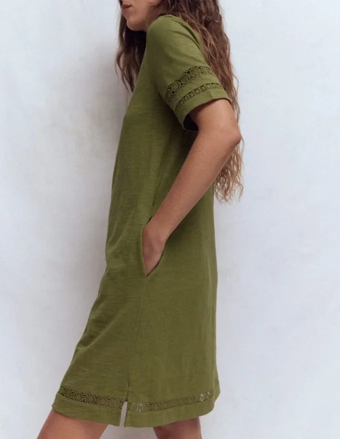 Hattie Jersey T-shirt Dress Olive Hattie Jersey T-shirt Dress Olive