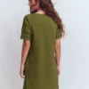 Hattie Jersey T-shirt Dress Olive Hattie Jersey T-shirt Dress Olive