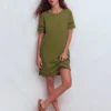 Hattie Jersey T-shirt Dress Olive Hattie Jersey T-shirt Dress Olive