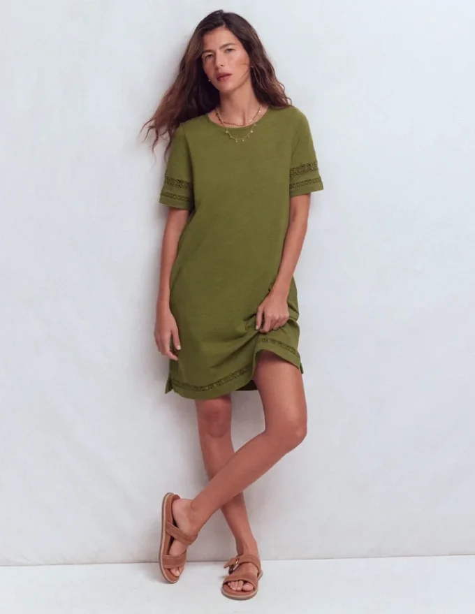 Hattie Jersey T-shirt Dress Olive Hattie Jersey T-shirt Dress Olive