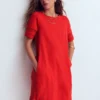 Hattie Jersey T-shirt Dress Red Coral Hattie Jersey T-shirt Dress Red Coral