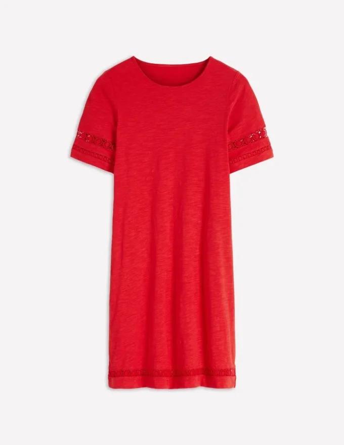 Hattie Jersey T-shirt Dress Red Coral Hattie Jersey T-shirt Dress Red Coral