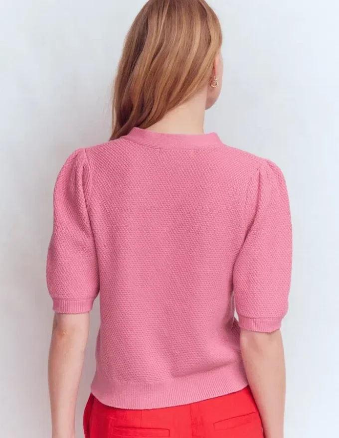 Hayley Cotton V-neck Cardigan Dusty Rose Hayley Cotton V-neck Cardigan Dusty Rose