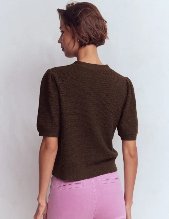 Hayley Cotton V-neck Cardigan Espresso Hayley Cotton V-neck Cardigan Espresso