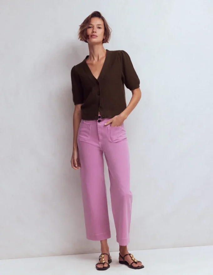 Hayley Cotton V-neck Cardigan Espresso Hayley Cotton V-neck Cardigan Espresso