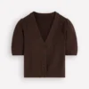 Hayley Cotton V-neck Cardigan Espresso Hayley Cotton V-neck Cardigan Espresso