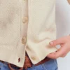 Hayley Cotton V-neck Cardigan Warm Ivory Hayley Cotton V-neck Cardigan Warm Ivory