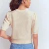 Hayley Cotton V-neck Cardigan Warm Ivory Hayley Cotton V-neck Cardigan Warm Ivory