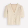 Hayley Cotton V-neck Cardigan Warm Ivory Hayley Cotton V-neck Cardigan Warm Ivory