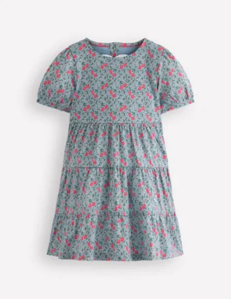 Heart Back Jersey Dress Cherries