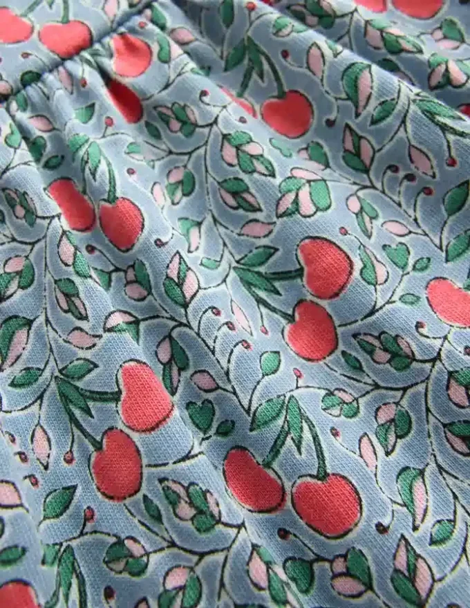 Heart Back Jersey Dress Cherries