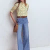 Heather Smocked Sleeve Top Marigold, Carnation Stems Heather Smocked Sleeve Top Marigold, Carnation Stems