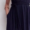 Heidi Ruched Rope Jersey Dress Navy Heidi Ruched Rope Jersey Dress Navy