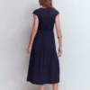 Heidi Ruched Rope Jersey Dress Navy Heidi Ruched Rope Jersey Dress Navy