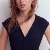 Heidi Ruched Rope Jersey Dress Navy Heidi Ruched Rope Jersey Dress Navy