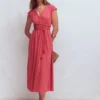 Heidi Ruched Rope Jersey Dress Winter Blush Heidi Ruched Rope Jersey Dress Winter Blush