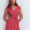 Heidi Ruched Rope Jersey Dress Winter Blush Heidi Ruched Rope Jersey Dress Winter Blush