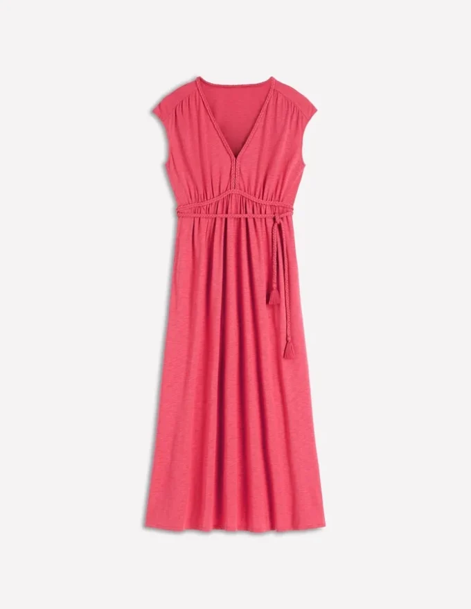 Heidi Ruched Rope Jersey Dress Winter Blush Heidi Ruched Rope Jersey Dress Winter Blush