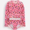 Hem Frill Rash Vest Set Almond Pink Sunflower Garden Hem Frill Rash Vest Set Almond Pink Sunflower Garden