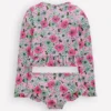 Hem Frill Rash Vest Set Lilac Chiffon Cornflower