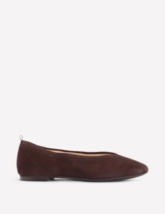 High Cut Ballet Flats Bitter Chocolate