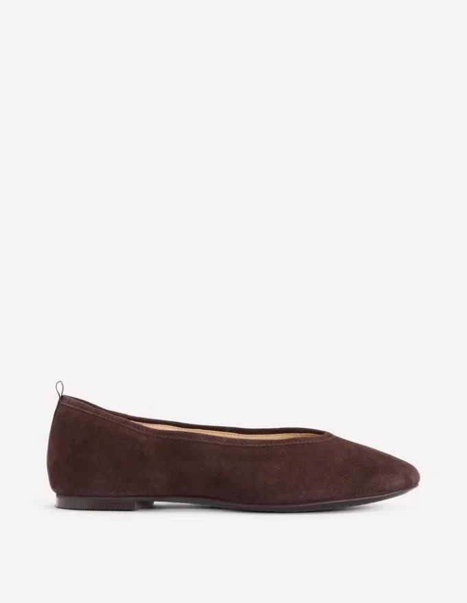 High Cut Ballet Flats Bitter Chocolate High Cut Ballet Flats Bitter Chocolate