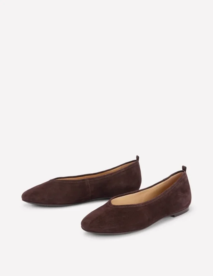 High Cut Ballet Flats Bitter Chocolate High Cut Ballet Flats Bitter Chocolate