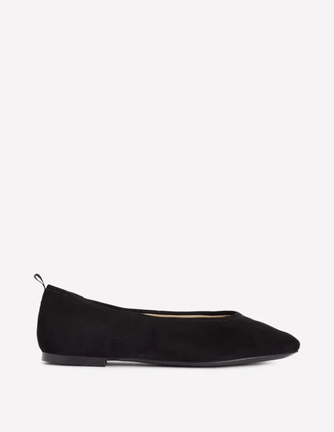 High Cut Ballet Flats Black High Cut Ballet Flats Black
