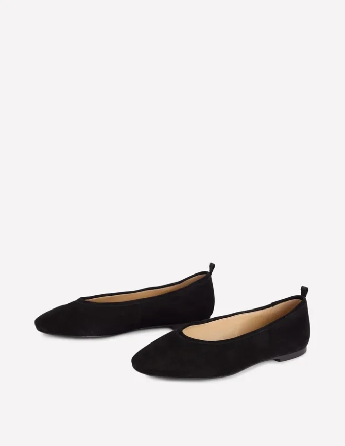 High Cut Ballet Flats Black High Cut Ballet Flats Black