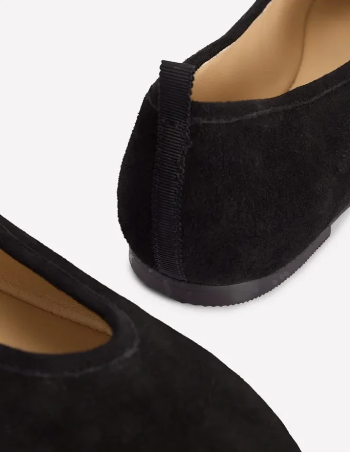 High Cut Ballet Flats Black High Cut Ballet Flats Black