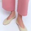 High Cut Ballet Flats Butter Yellow