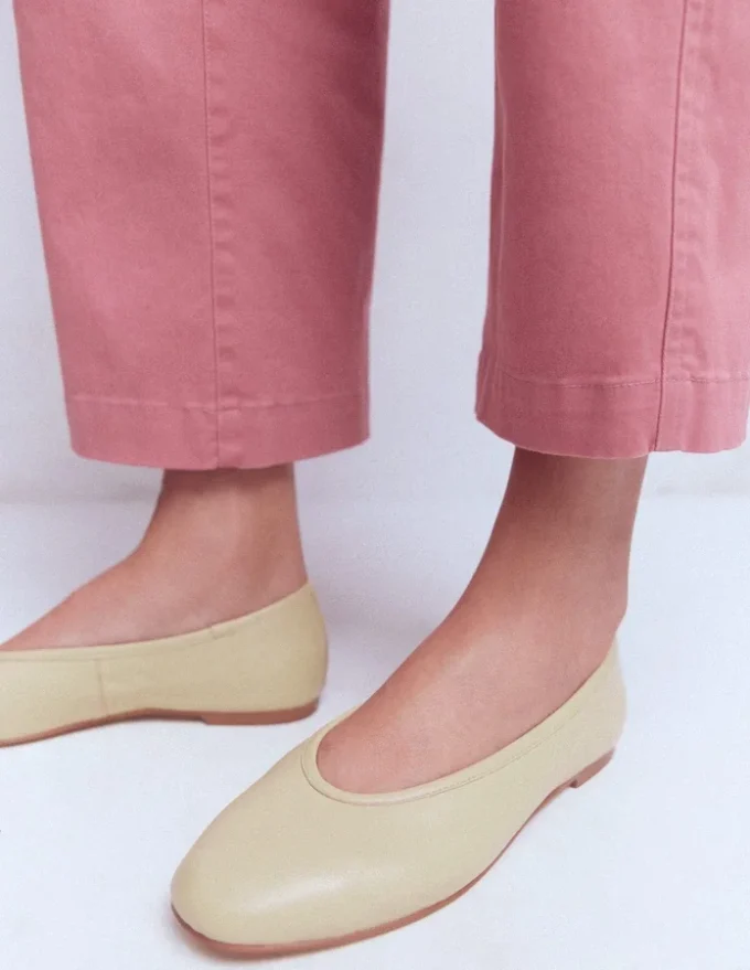 High Cut Ballet Flats Butter Yellow