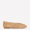 High Cut Ballet Flats Flower Raffia High Cut Ballet Flats Flower Raffia