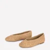 High Cut Ballet Flats Flower Raffia High Cut Ballet Flats Flower Raffia