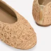High Cut Ballet Flats Flower Raffia High Cut Ballet Flats Flower Raffia