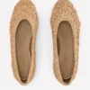 High Cut Ballet Flats Flower Raffia High Cut Ballet Flats Flower Raffia