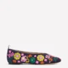 High Cut Ballet Flats Navy/Embroidery High Cut Ballet Flats Navy/Embroidery
