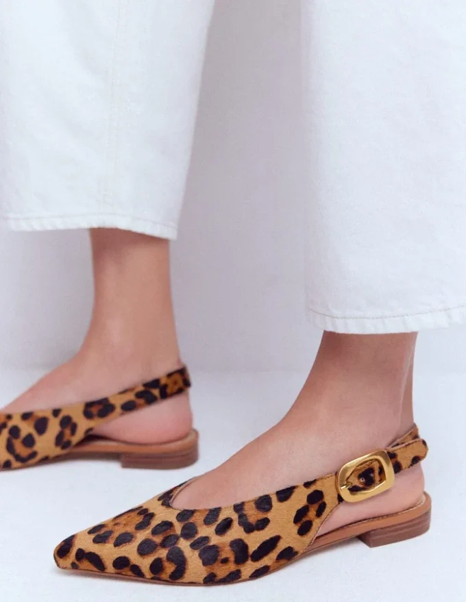 High Cut Flat Point Classic Leopard