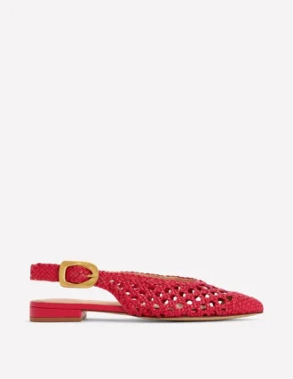 High Cut Flat Point Red Weave