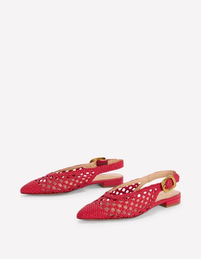 High Cut Flat Point Red Weave High Cut Flat Point Red Weave